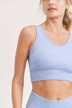Load image into Gallery viewer, Let It Go Light Blue Sports Bra
